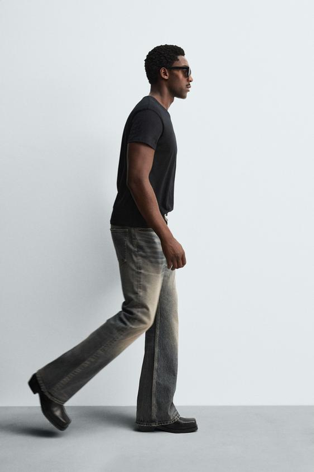 ZARA ДЖИНСЫ ШИРОКОГО КРОЯ, МЯГКИЙ СЕРЫЙ