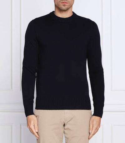 Хлопковый свитер kruy BOSS ORANGE - темно-синий(50482534)