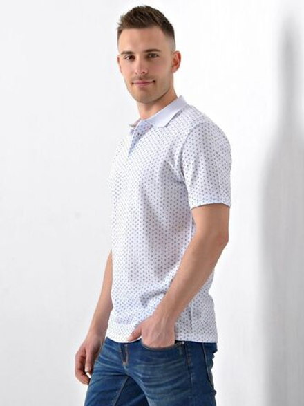 [m]Футболка поло муж. с якорями ФПМ0008