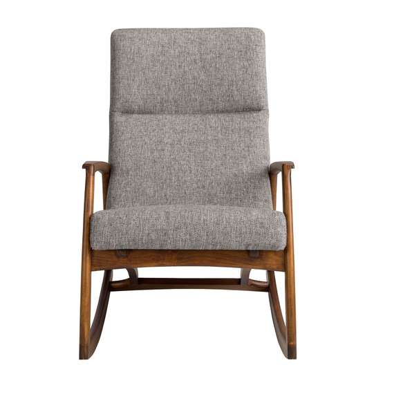 Кресло-качалка 5106/WD972 из серой ткани