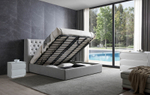 Кровать GC1726 серая с ящиком для белья