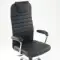 Кресло Barneo K-117 для персонала черная кожа, газлифт 3кл
