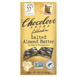 Chocolove, Масло из соленого миндаля в темном шоколаде, 55% какао, 90 г (3,2 унции)