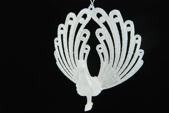 Украшение &quot;Павлин&quot; цвет белый,10 см, (120310)