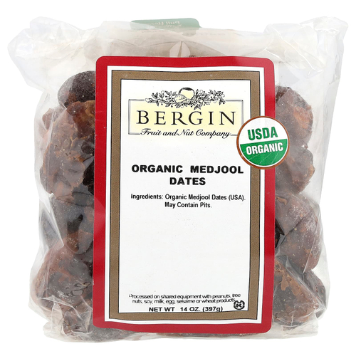 Bergin Fruit and Nut Company, Medjool, органические финики, 397 г (14 унций)