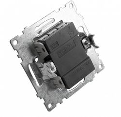 Выключатель двухклавишный без рамки Stekker Катрин 39578