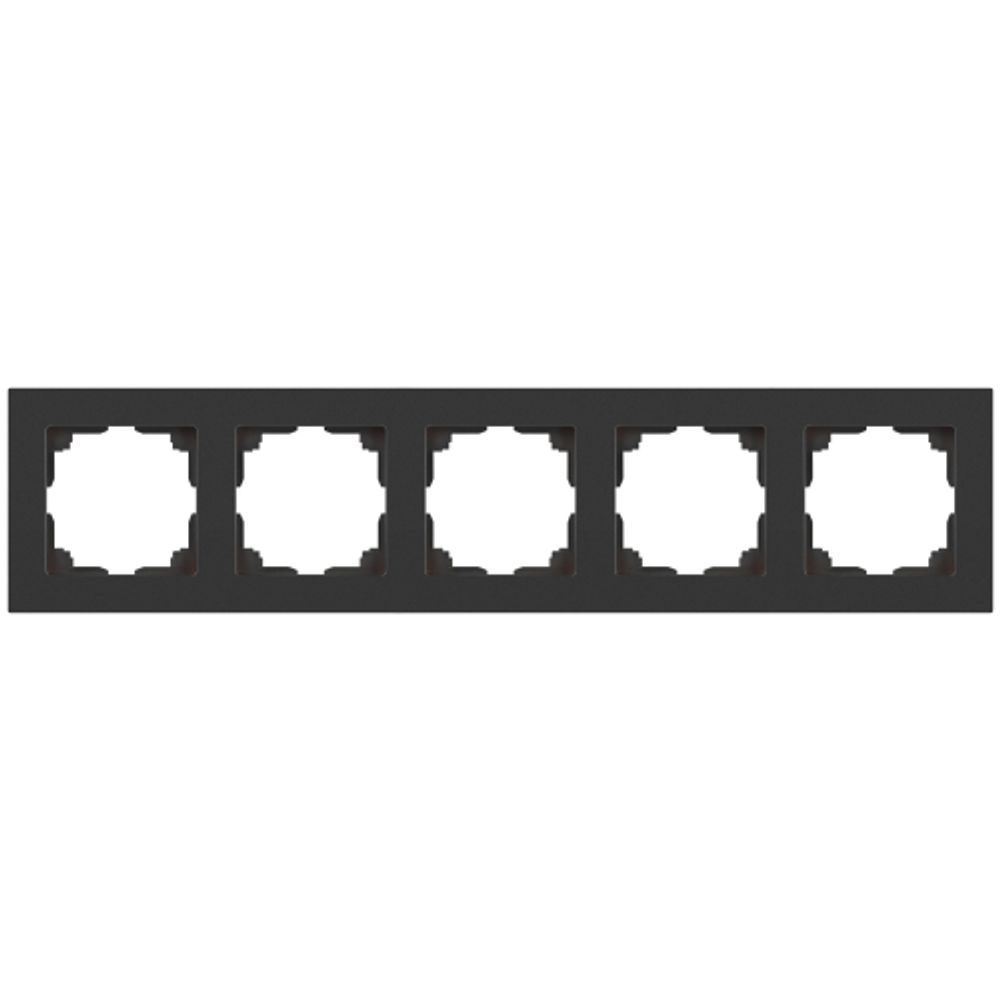 Рамка для розеток и выключателей Intro Accent 6-505-07 на 5 постов, СУ, графит