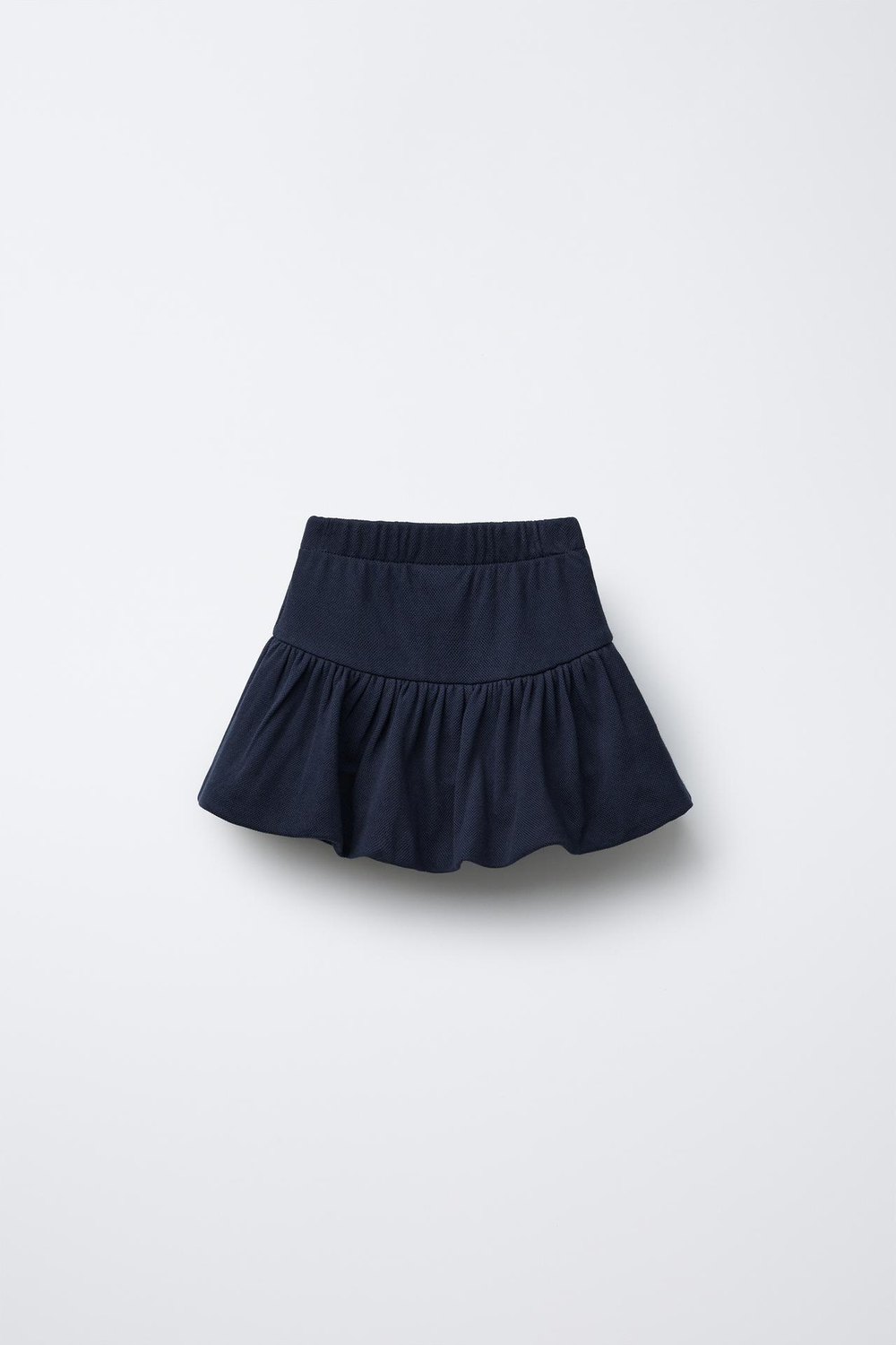 ZARA ТРИКОТАЖНАЯ ЮБКА ИЗ ТКАНИ ПИКЕ, МОРСКОЙ СИНИЙ