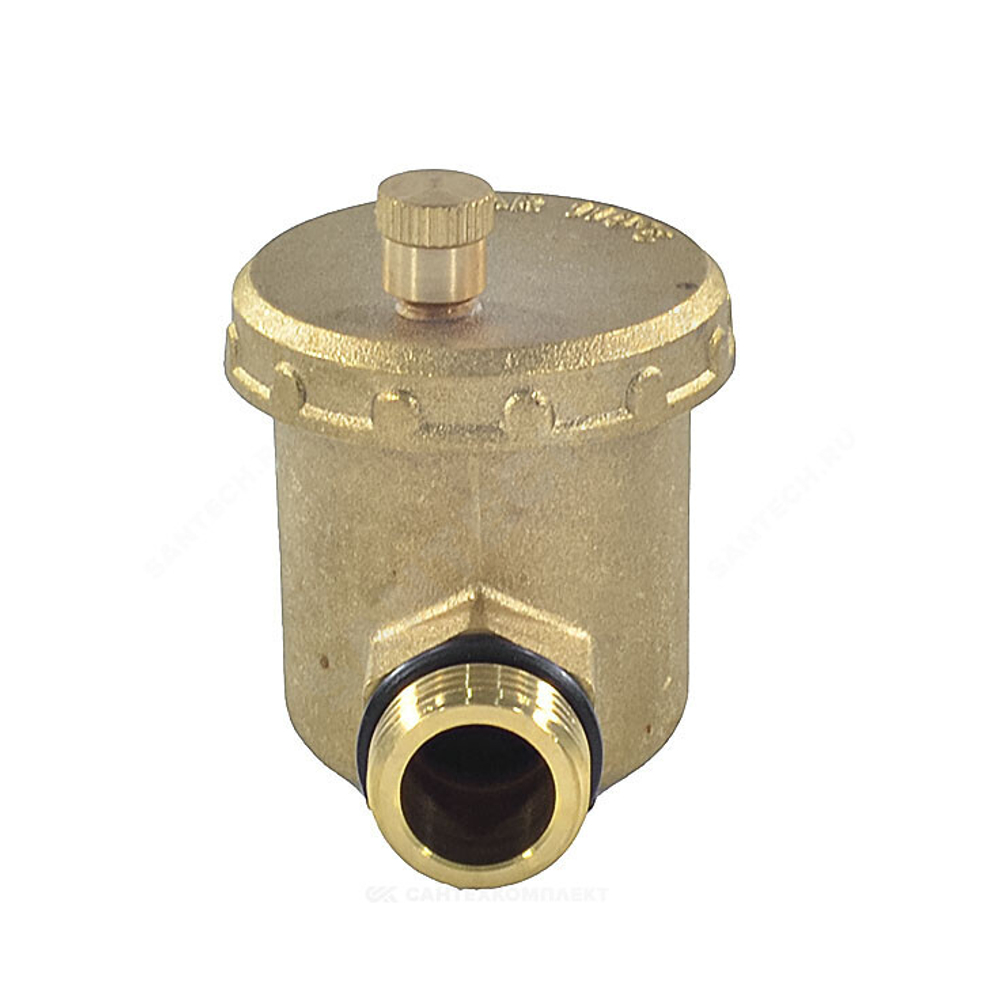 Воздухоотводчик автоматический латунь 5004 Ду 15 Ру10 G1/2" НР угловой Aquasfera 5004-01 .