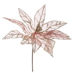 Украшение новогоднее «Пуансеттия - Блестящее утро» 33 см, Шампань
