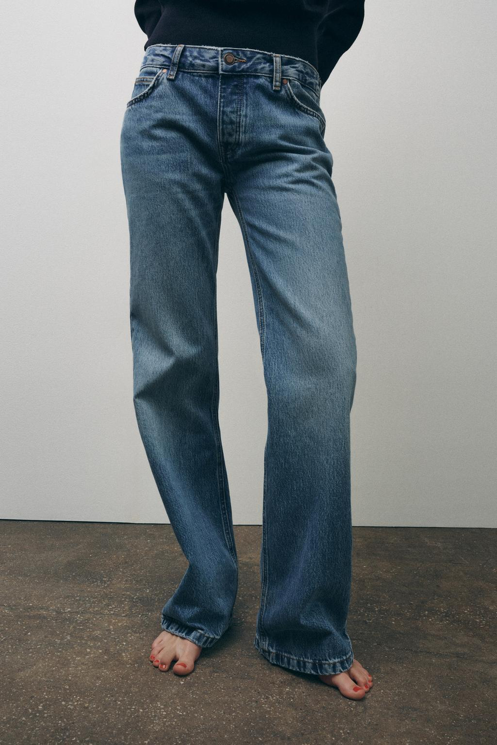 Джинсы boot-cut full length с низкой посадкой — zw collection