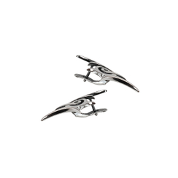 "Араш" серьги в серебряном покрытии из коллекции  "Тату" от Jenavi c английским замком