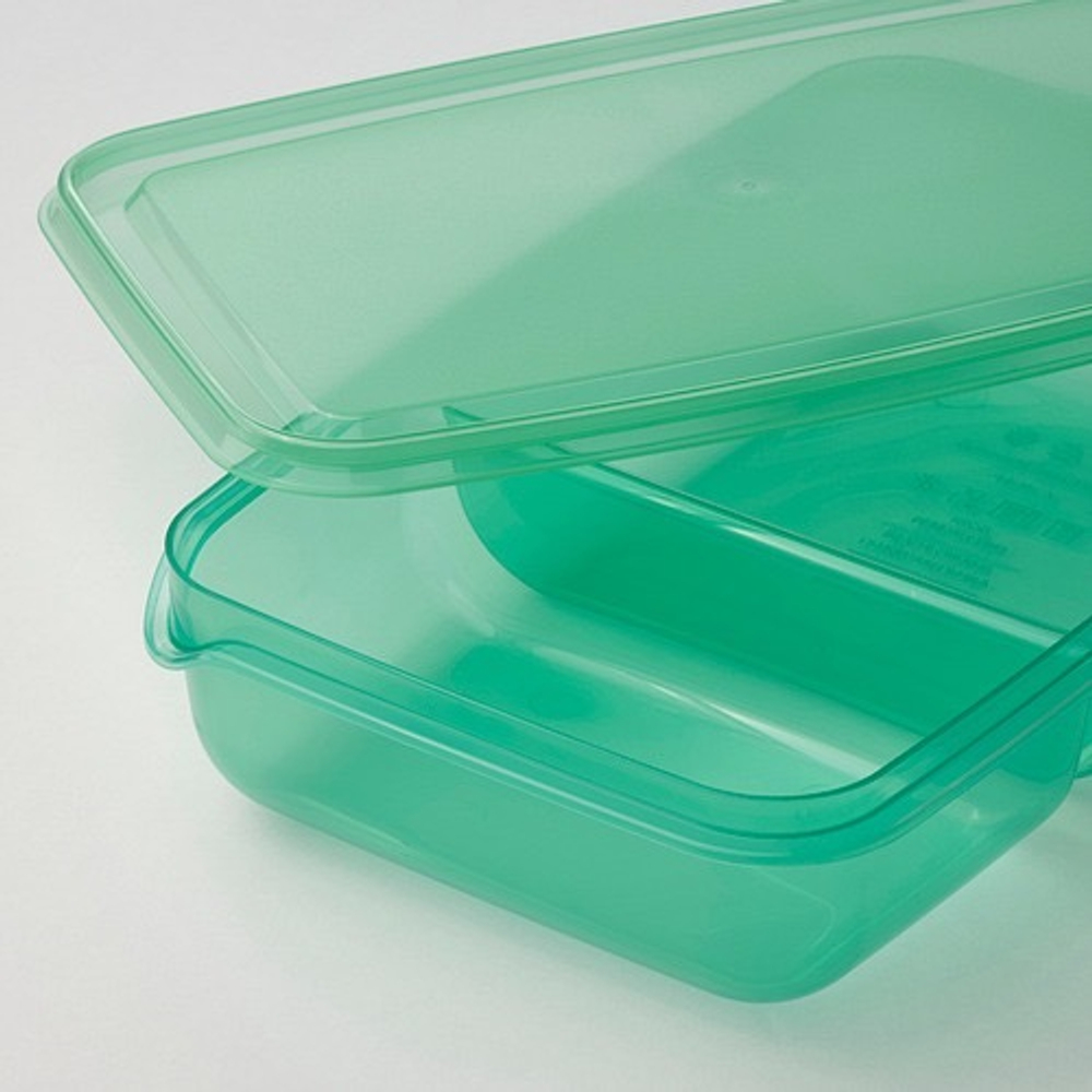 ПРУТА PRUTA Коробки с крышкой 22x14x5 см, сиреневый/зеленый