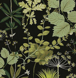 Крупнораппортный растительный дизайн с листьями