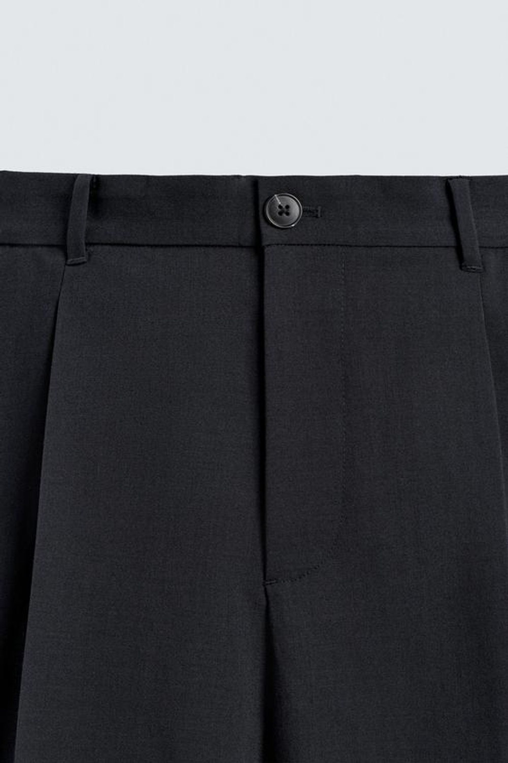 ZARA ШОРТЫ СО СКЛАДКАМИ RELAXED FIT, МОРСКОЙ ТЕМНО-СИНИЙ