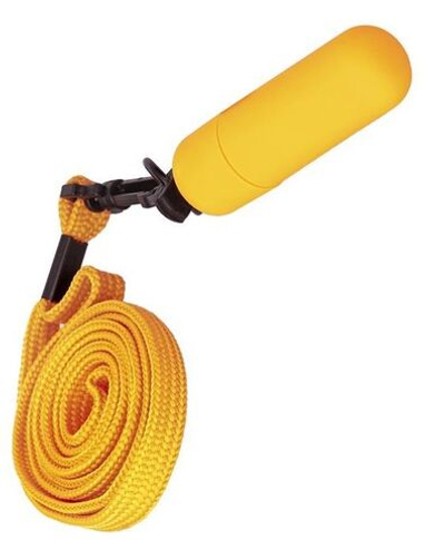 Оранжевая вибропуля на ремешке - 5,5 см. (Цвет: оранжевый)