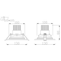 Светильник светодиодный встраиваемый Даунлайт ЭРА SKD-11-36-40K-W09 9Вт 4000К 1080Лм 130х130х100мм 5 лет гарантии | Downlight