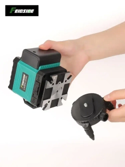 Лазерный уровень, 4D 16 линий, Перезаряжаемый,С кронштейном