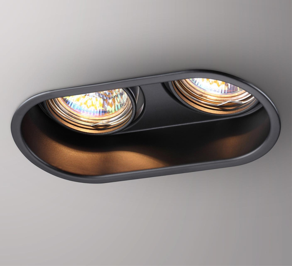 370841 SPOT NT22 516 черный Светильник встраиваемый IP20 GU10 2*50W 220V CLOUD