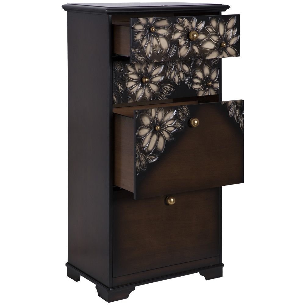 Комод Терра-4 (с 4-мя ящиками) Каштан Амбер