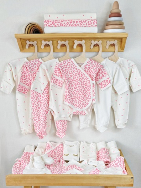 Леопард/Сердечки pink