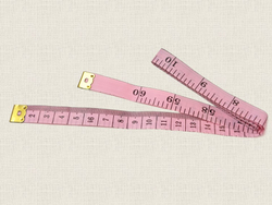 Сантиметровая лента портновская, 1.2×150 см (см/дюймы) цвет розовый