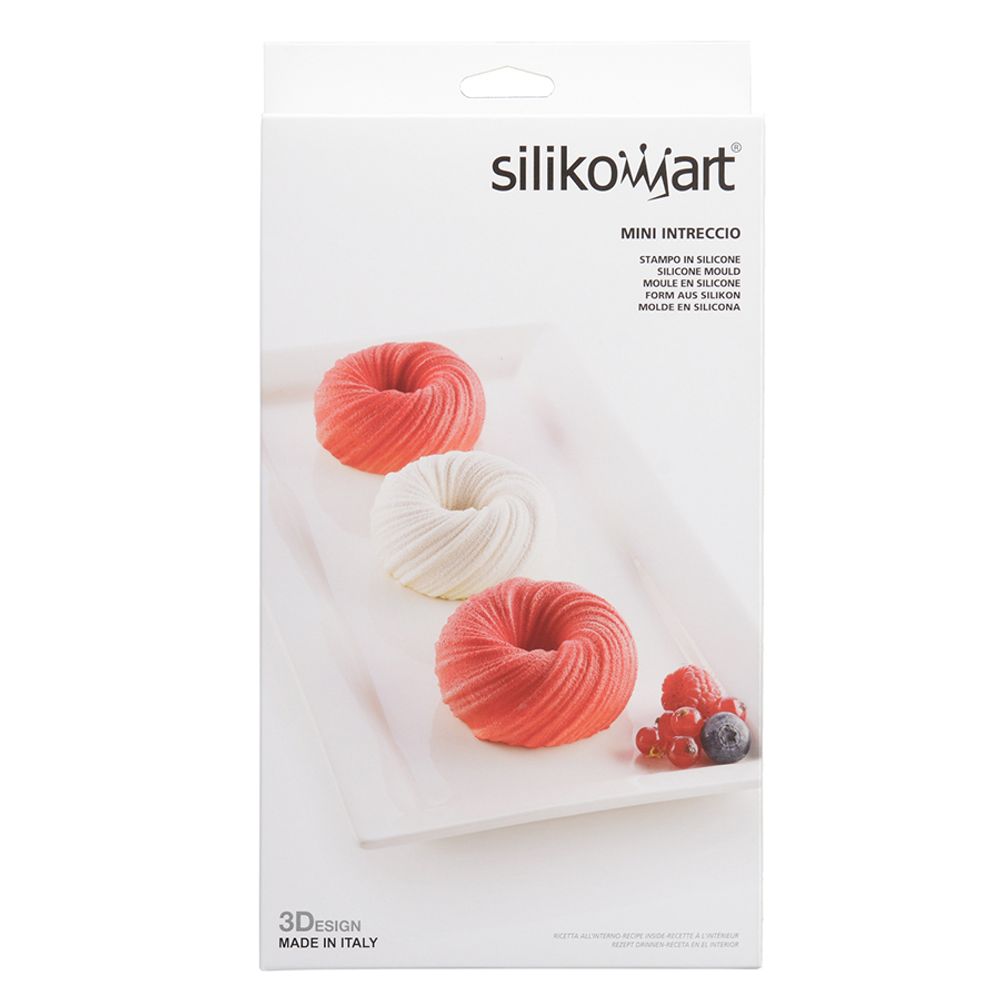 Silikomart Форма для приготовления пирожных Mini Intreccio 18,2 х 33,7 см силиконовая