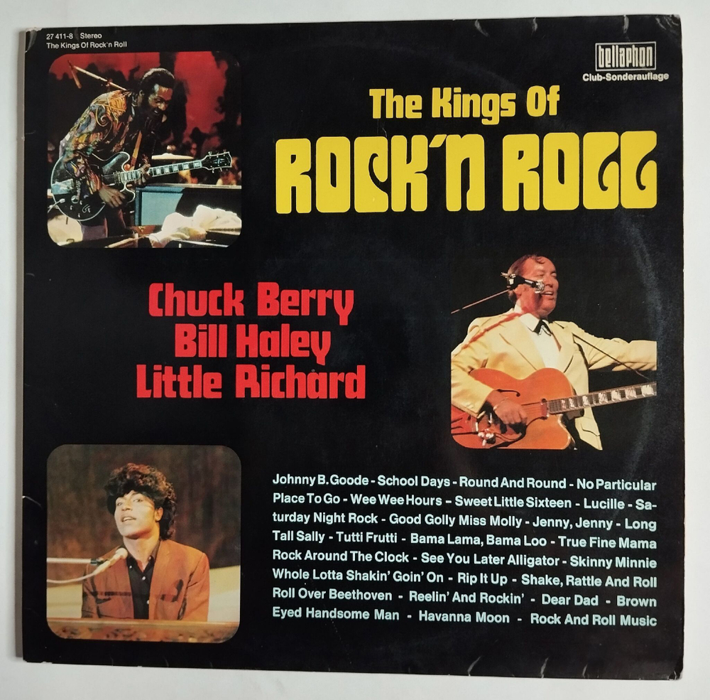 Винтажная виниловая пластинка LP Сборник The Kings Of Rock n Roll (Germany 1972) (Bill Haley, Little Richard,Chuck Berry)