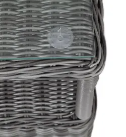 "Форио" столик кофейный из искусственного ротанга, цвет графит