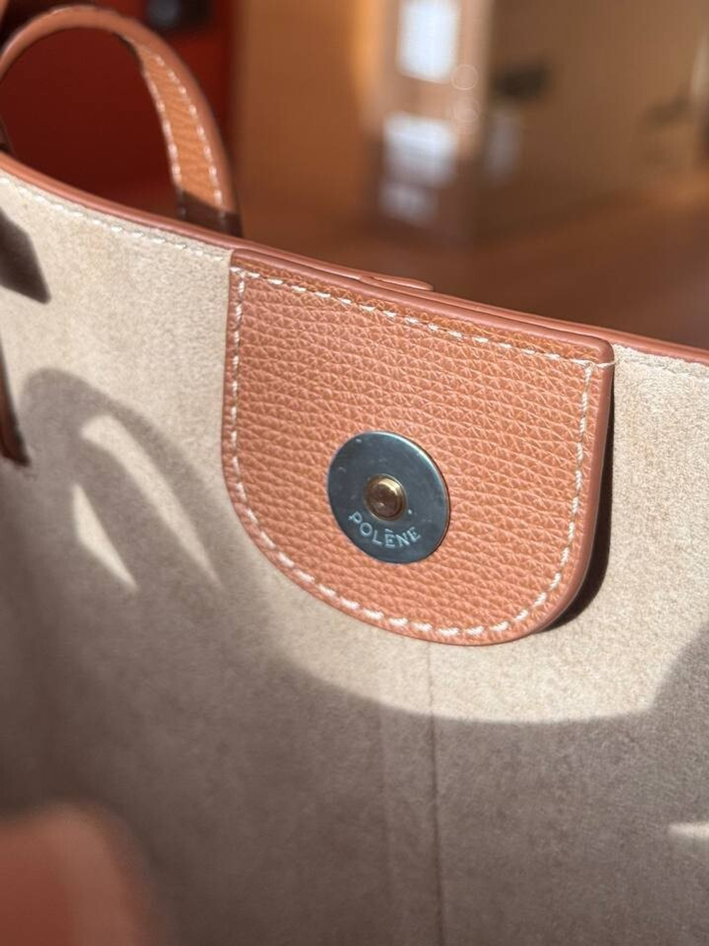 Сумка Polene Cyne Maxi Camel