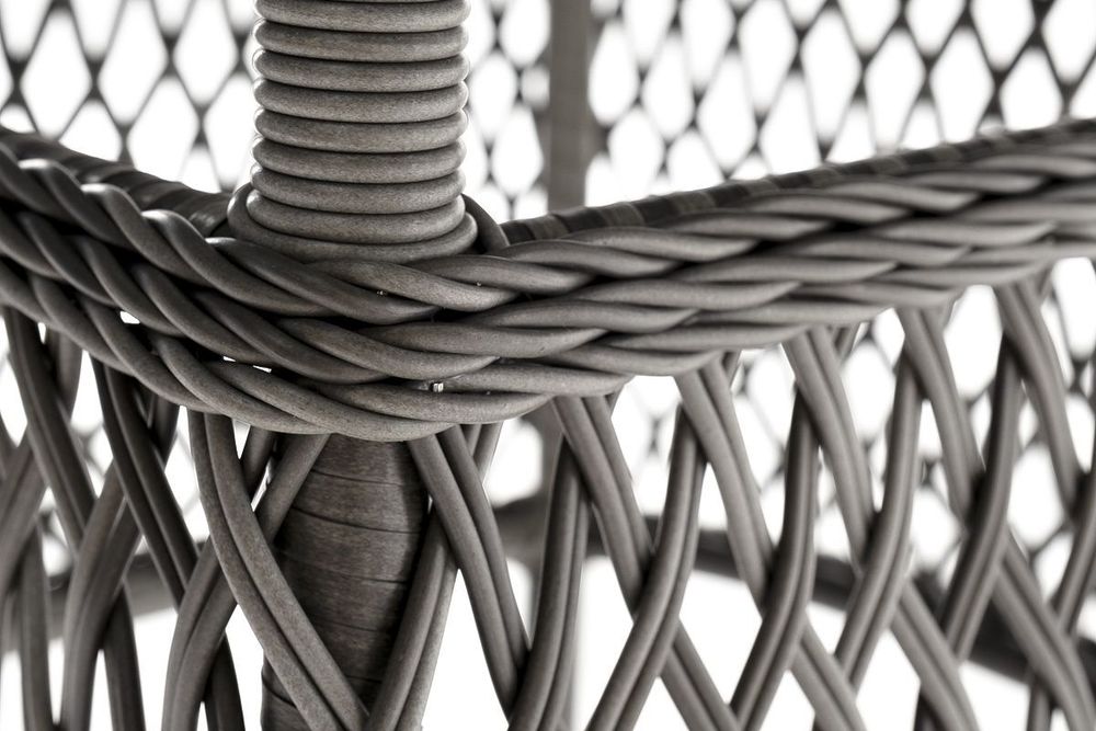 "Эспрессо" плетеный круглый стол, диаметр 118 см, цвет графит