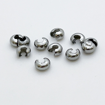 Шапочки для кримпов, сталь, размер 4 мм, цена за 10 шт