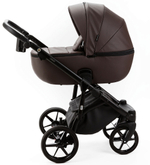 Детская коляска Adamex Nola Deluxe 3 в 1 N-SA28 (КОРИЧНЕВАЯ КОЖА)