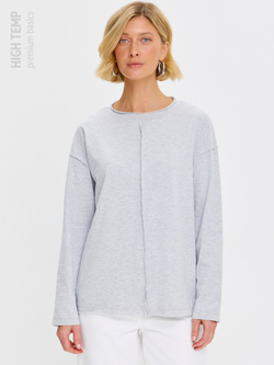 Легкий трикотажный лонгслив со швами наружу