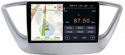 Магнитола для Hyundai Solaris 2 2017-2022, Solaris HS 2024+ (рамка серебро) - Parafar PF766RN2K на Android 13, QLED+2K, ТОП процессор, 4Гб+32Гб, CarPlay, 4G SIM-слот