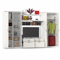 Стенка Ливерпуль 6 Белый/Ясень ваниль