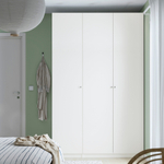 Распашной шкаф PAX FORSAND IKEA трехдверный с 5 полками (белый)  150*45*260