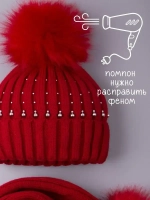 Шапка для девочки зимняя вязаная и шарф