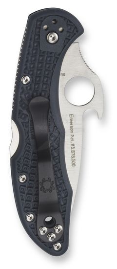 Складной нож Spyderco Delica Wave C11PGYW c клинком из стали VG-10, рукоять FRN