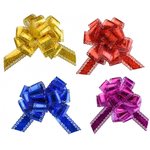 Бант-шар подарочный Basir гладкий с тиснением, 32 мм, 5 цветов, 50 шт