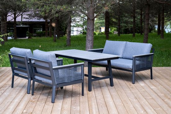 "Сан Ремо" комплект садовый для лаунж-зоны серый