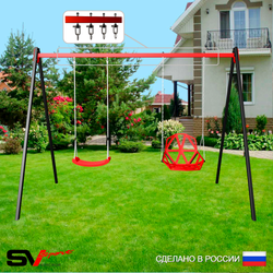 Уличные качели Sv Sport УК169В2 (3.0м/"Лодочка"/Со спинкой/Подвесы на втулке 2к)