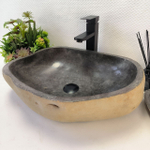 Раковина из речного камня RS-64109 (53*37*15) 0122