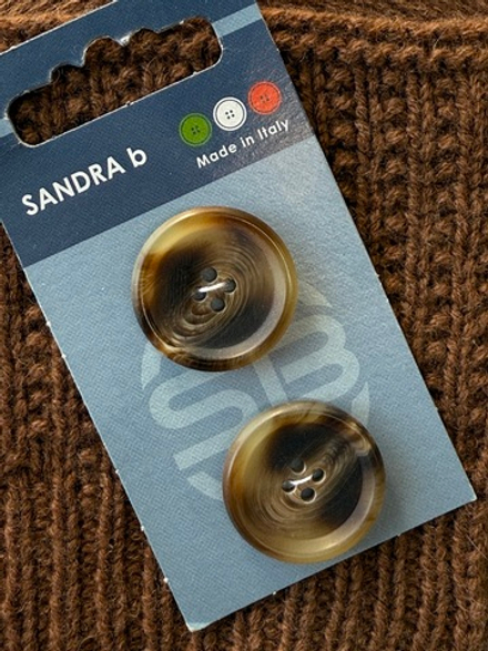 Пуговицы Sandra, 25,5 мм (2 шт на блистере)