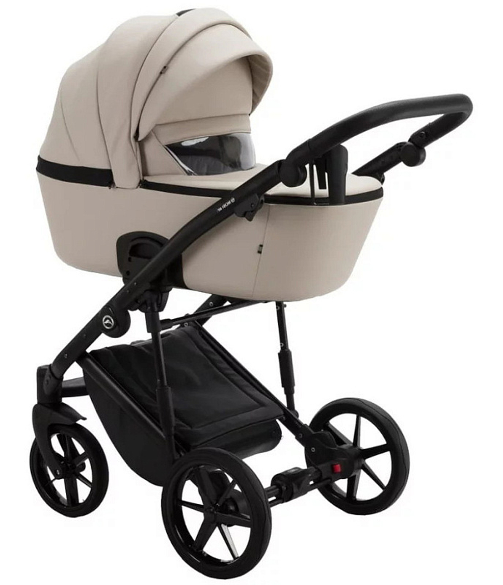 Детская коляска Adamex Mobi Deluxe 2 в 1 M-SA07 (СВЕТЛО-БЕЖЕВАЯ КОЖА)