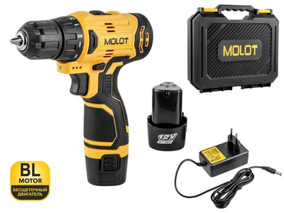 Аккуммуляторная дрель-шуруповерт MOLOT MBD 1213 Dli (безщеточный двигатель)