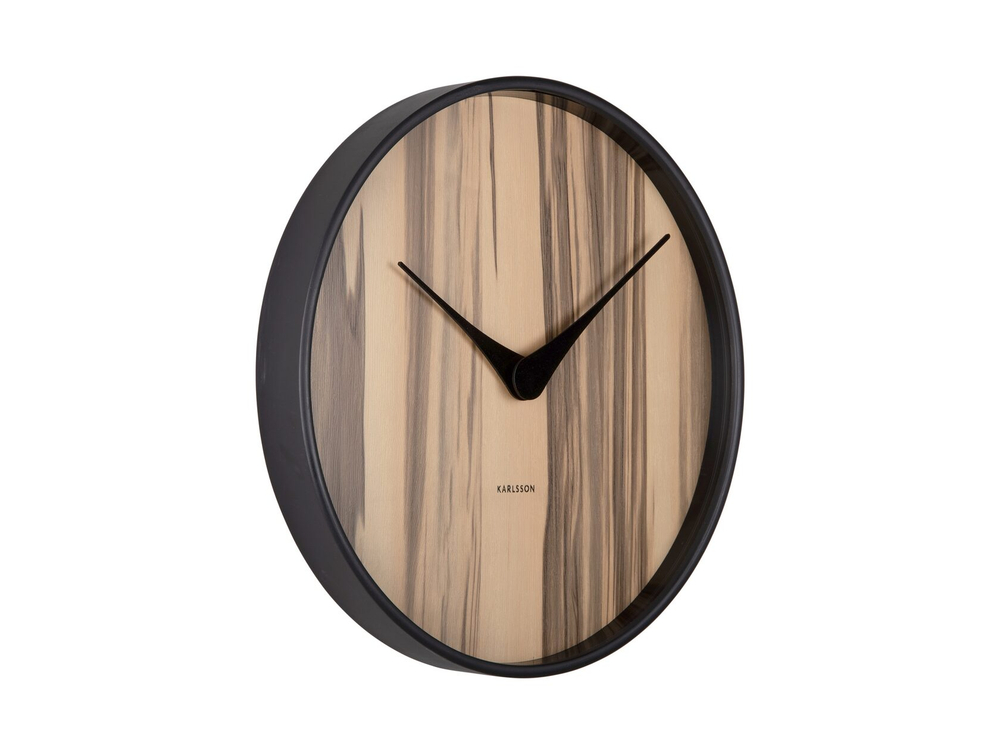 Часы настенные Karlsson WOOD MELANGE Present Time Коричневый / Черный