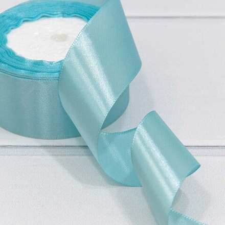 Лента атласная 3,8см*22,85м ЛАЗУРНЫЙ