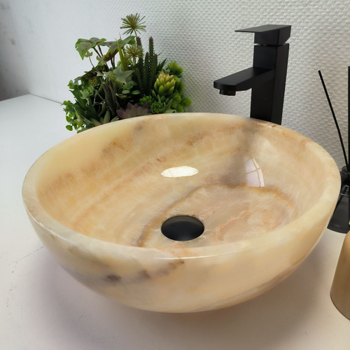 Раковина из оникса Bowl Yellow TinLip BO-63001 40*40*15 40
