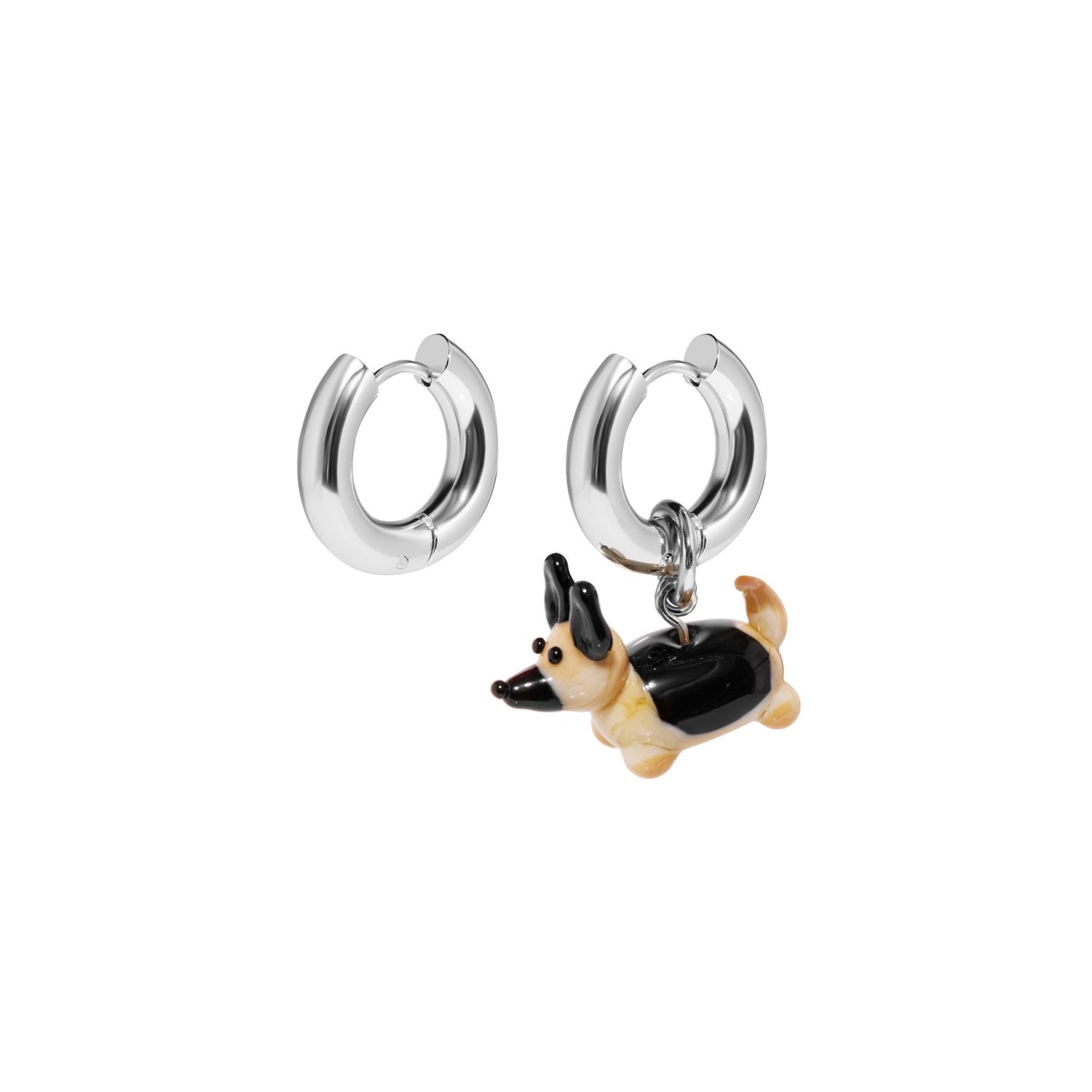 Серьги Favorite Fluffy Silver Earrings - Dog